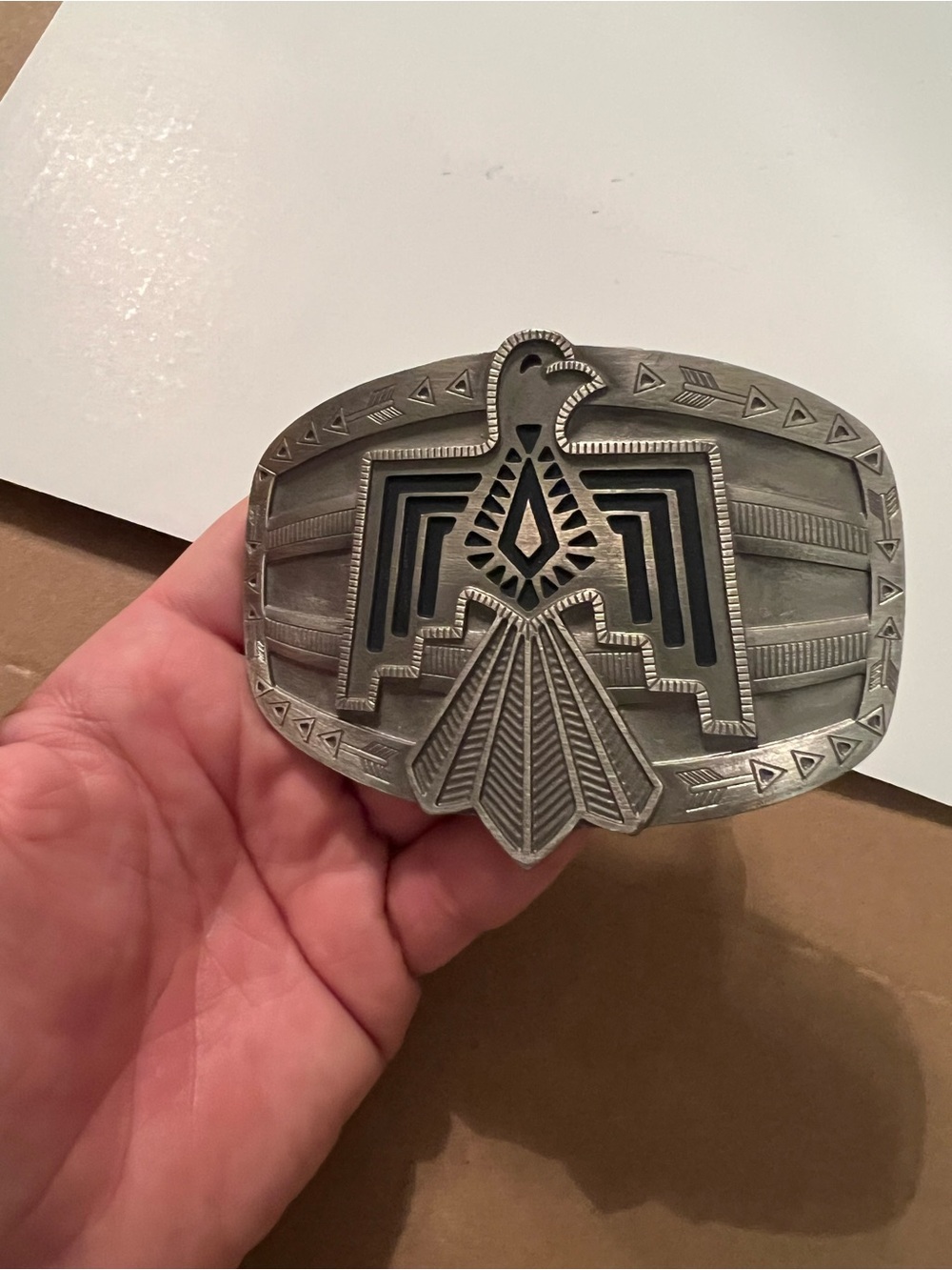 Montana Silversmiths Thunderbird Belt Buckle - Picture 3 of 6